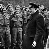 Churchill with troops